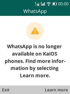 Screenshot of the payload message in WhatsApp, with a yellow warning sign